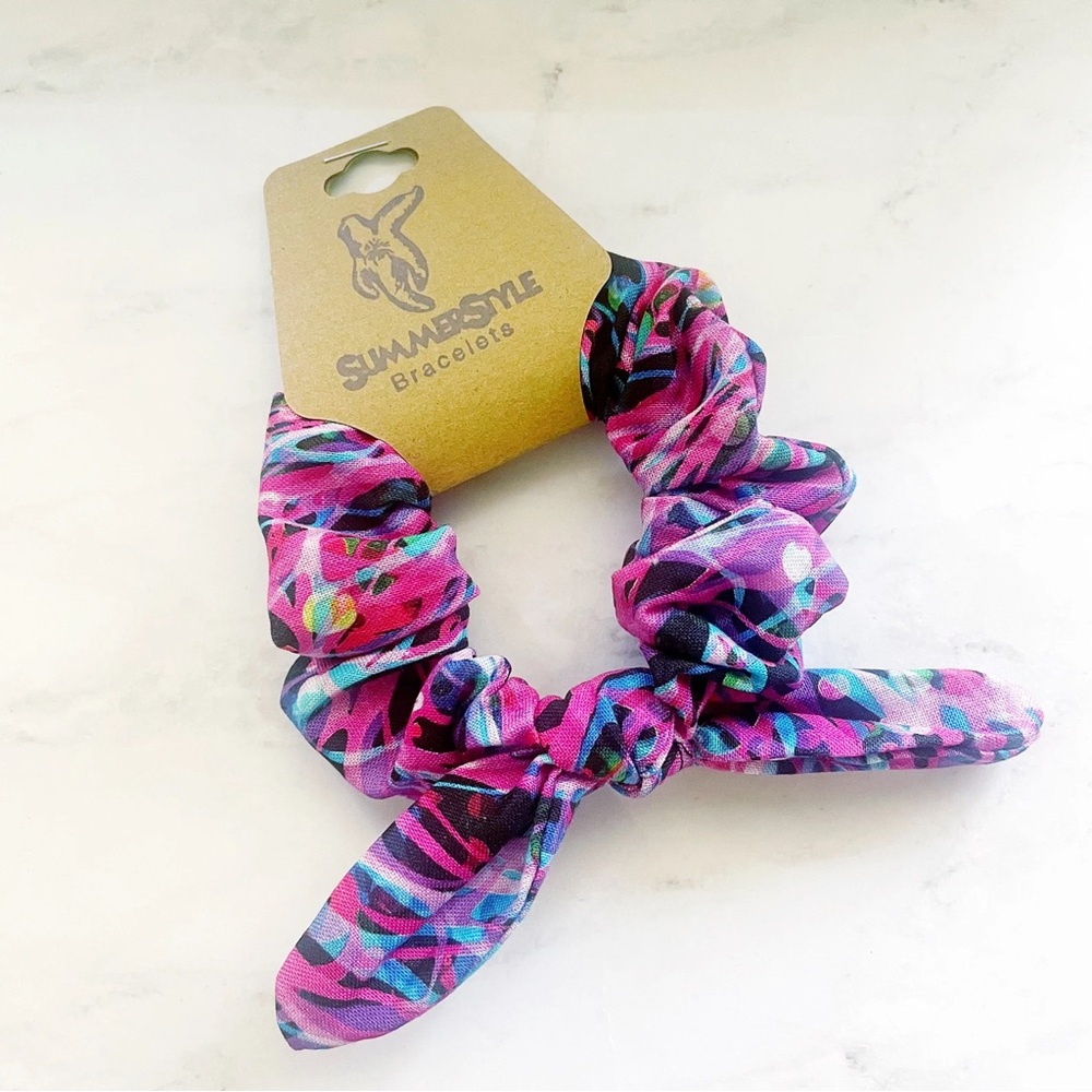 SummerStyle Bracelets Neon Scribble Bow Scrunchie